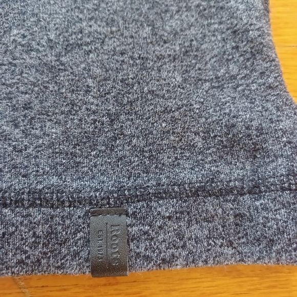 Roots Men's XL Killarney Henley Pepper Gray Black Shirt Cotton Sweater - Picture 2 of 11